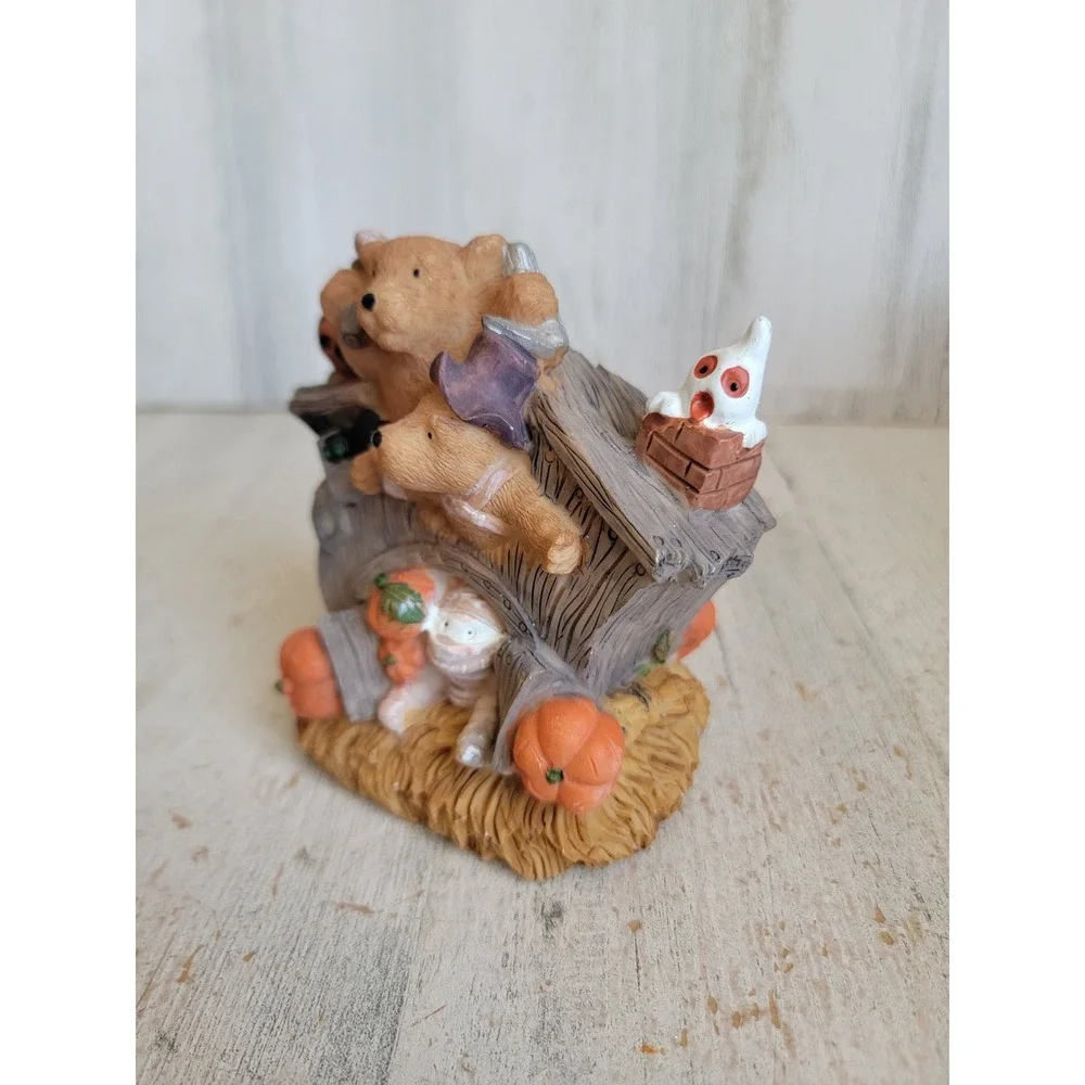 Ks collection let's get together haunted house pumpkin teddy bear Halloween